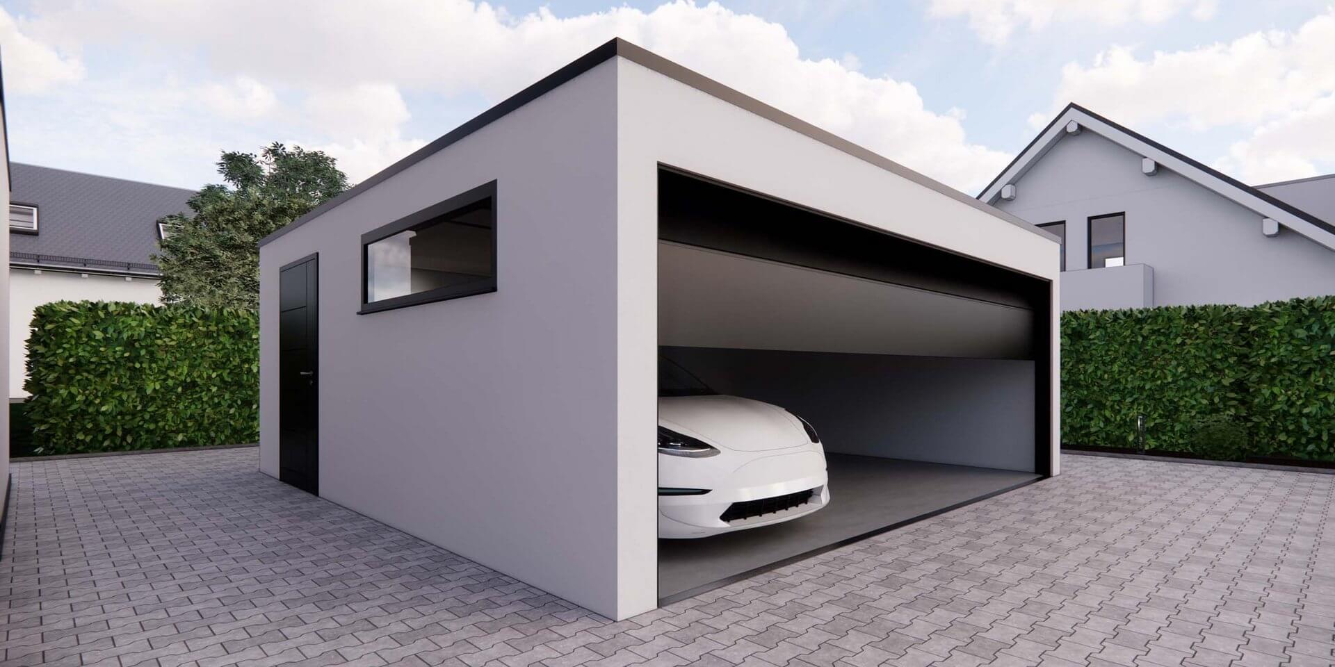 Garage grande largeur